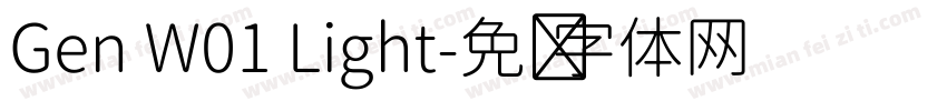 Gen W01 Light字体转换